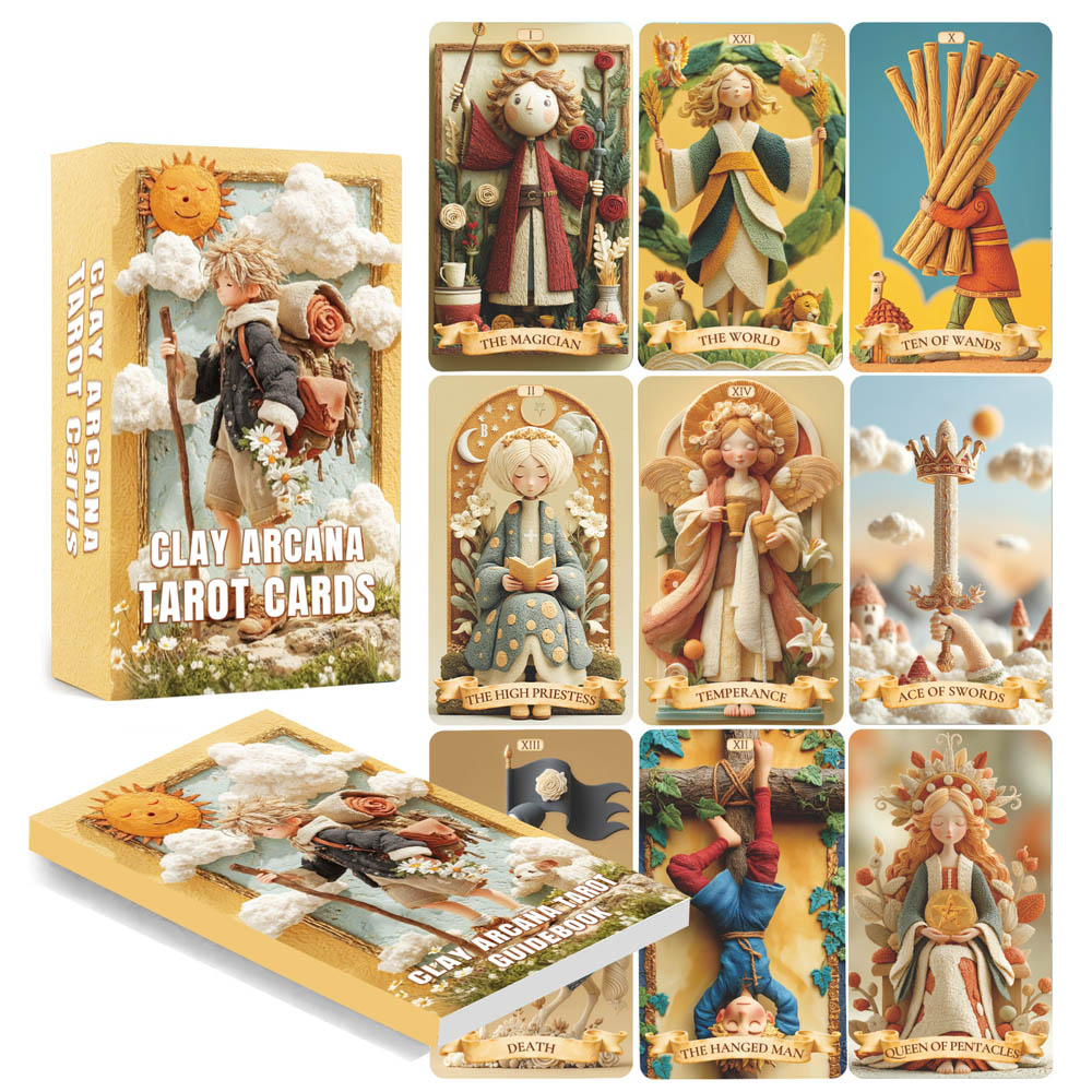 Tarot Deck With Guidebook - Conjunto de 78 cartas de tarô,