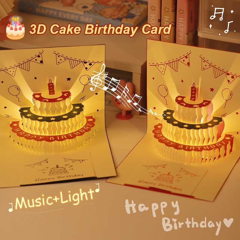 Blank Sheet Music Notebook - Cartão de aniversário com luz musical
