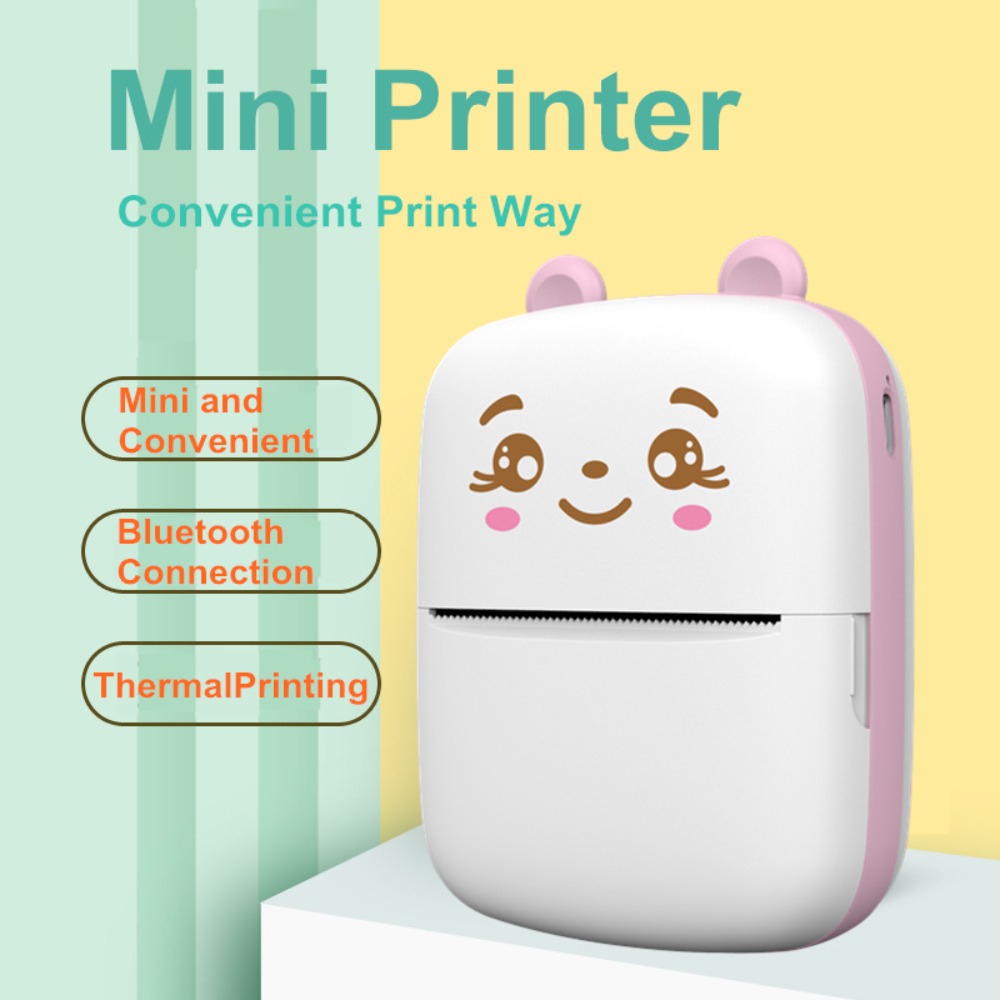 Mini Pocket Thermal Printer Paper Roll - Mini Impressora Térmica Portátil Sem Tinta