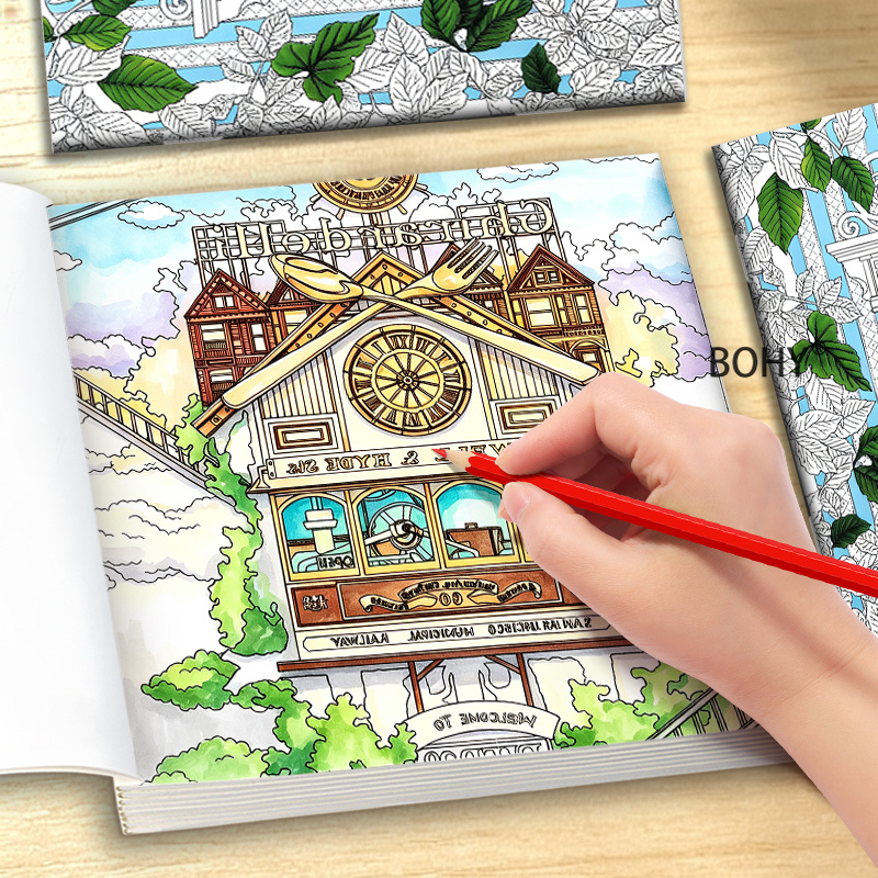 Adult Coloring Book Stress Relief - 1 Livro de Colorir com Tema