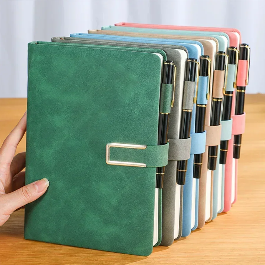 Vintage Leather Journal Notebook - Caderno de couro vintage A5 com