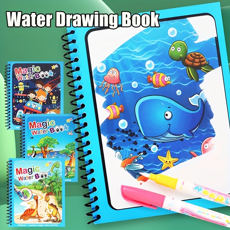 Livro mágico desenho aquático  - Reusable Water Magic Coloring Book avaliação e preço