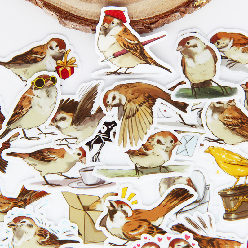 40 pçs birdie adesivos artesan - Books avaliação e preço