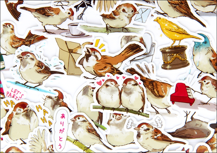 40 pçs birdie adesivos artesan - Books avaliação e preço