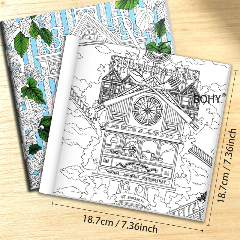 1 Livro de Colorir com Tema de - Adult Coloring Book Stress Relief avaliação e preço
