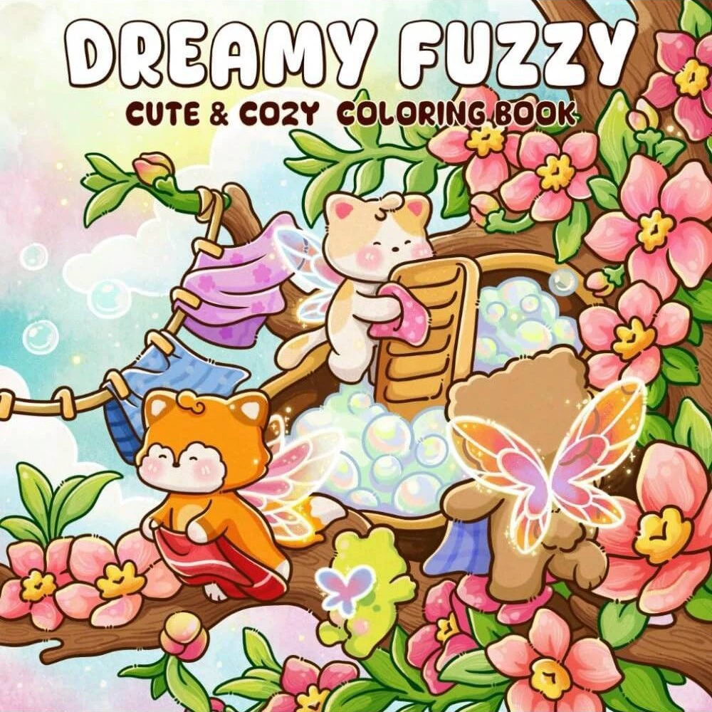 Livro de colorir fofo e aconch - Adult Coloring Book Stress Relief avaliação e preço