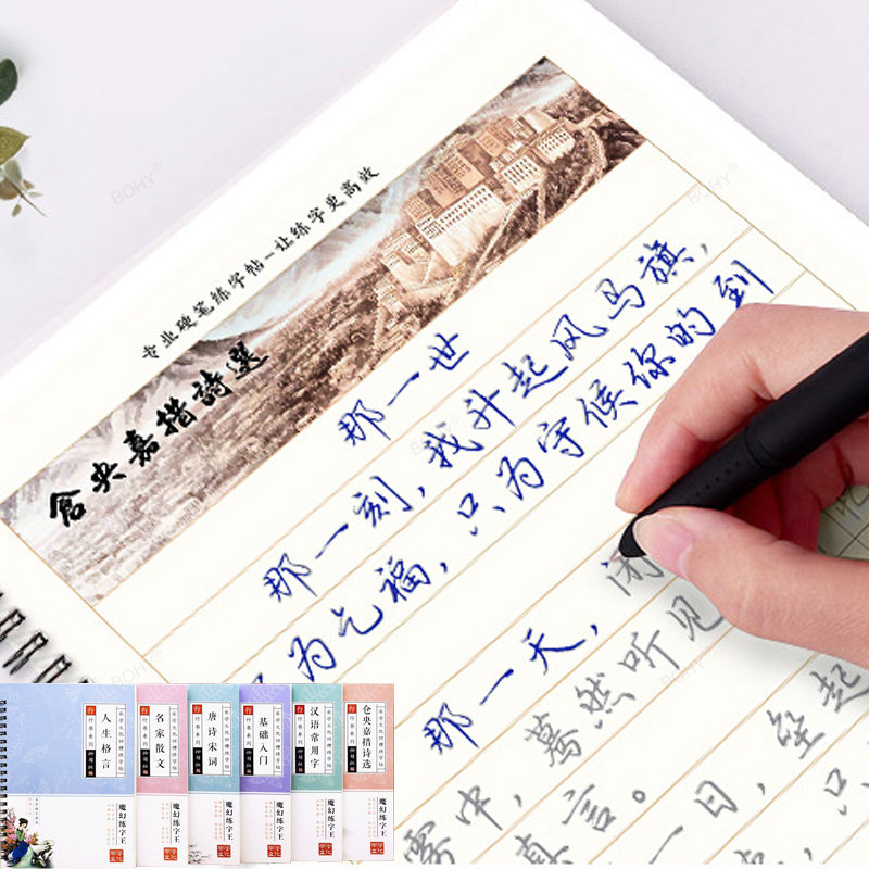 Caracteres chineses caneta cal - Chinese Calligraphy Practice Book avaliação e preço